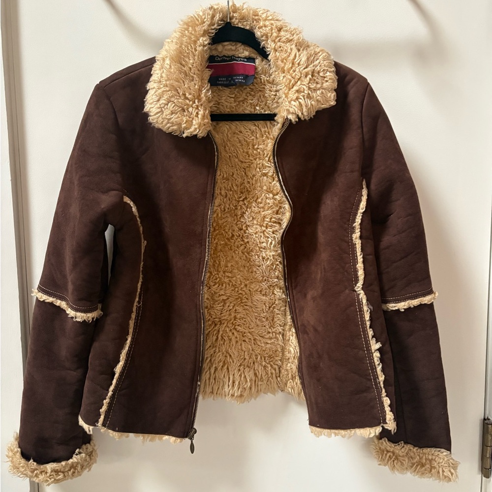 Retro Faux Shearling Jacket – Cozy Vintage Boho Style - Picture 2 of 11